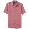 Pánská Košile Olymp Modern Fit pánská lněná košile s krátkým rukávem červená 4026 35 32
