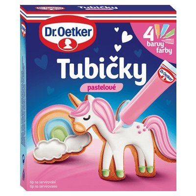 Dr. Oetker Tubičky na zdobení pastelové 4 x 19 g – Zboží Mobilmania