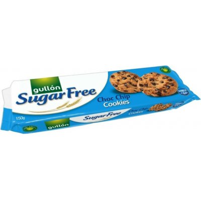 Gullón Choc chip sušenky s kousky čokolády bez cukru 150 g – Sleviste.cz