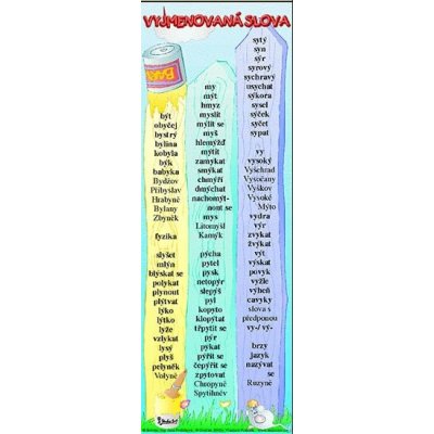 Vyjmenovaná slova (záložka) – Zboží Dáma