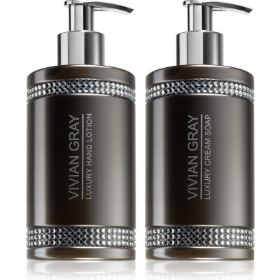 Vivian Gray Crystal Grey mýdlo 250 ml + mléko na ruce 250 ml dárková sada