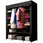 Skládací textilní skříň 180x133x44cm XXL, černá, HomePRO 4346 – Zboží Dáma