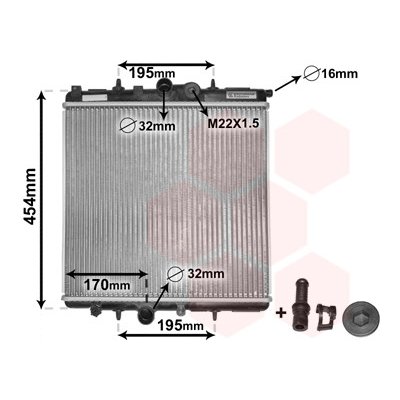 VAN WEZEL Chladič, chlazení motoru 40002243 – Zbozi.Blesk.cz