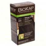 Biokap NutriColor Delicato permanentní barva na vlasy s arganovým olejem bez parfemac 4.0 Hnědá přirozená barva na vlasy 140 ml – Sleviste.cz