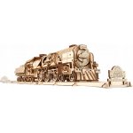 Ugears 3D mechanické puzzle Lokomotiva V-Express s vagónem 538 ks – Zboží Dáma