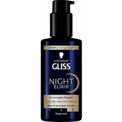 Gliss Overnight Repair noční elixír na vlasy, 100 ml