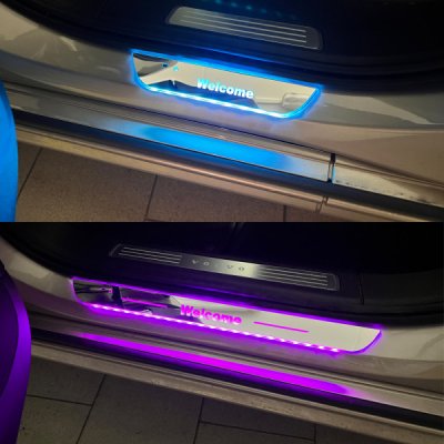RGB podsvětlené prahové lišty, 4ks | Zboží Auto