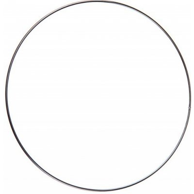 Kovový kruh na lapač snů Ø50 cm stříbrný
