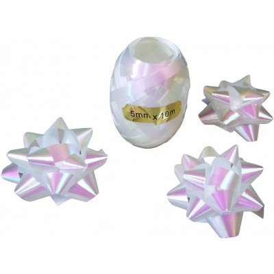 Sada rozety a stuhy - jednobarevné perlové 9x2" a 3x0,5cm x 10m – Sleviste.cz