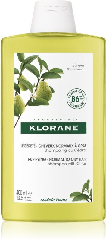 Klorane Cédrat šampon pro normální vlasy Shampoo with Citrus Pulp 400 ml