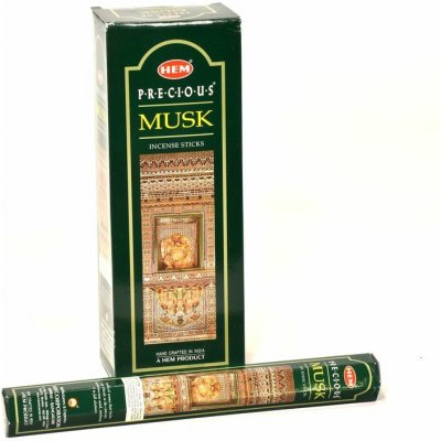 Sanu Babu indické vonné tyčinky Precious Musk Hem 23 cm 20 ks – Hledejceny.cz