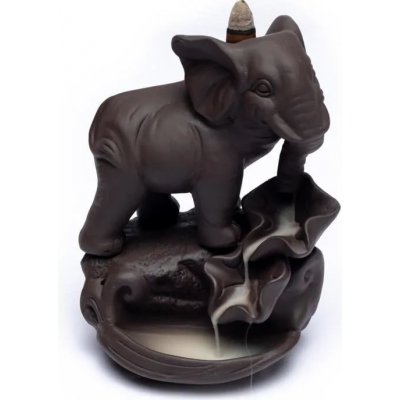 Mani Bhadra Stojan na vonné kužely slon backflow 12 x 9 x 17 cm – Hledejceny.cz