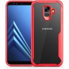 Pouzdro a kryt na mobilní telefon Samsung Pouzdro JustKing nárazuvzdorné čiré Samsung Galaxy A6 2018 - červené