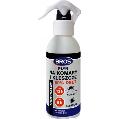 Bros Platinum proti komárům a klíšťatům 50% Deet 130 ml – Zboží Mobilmania