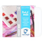 Van Gogh Cestovní sada akvarelových barev 12 půlpánviček, Pinks & Violets – Zboží Dáma