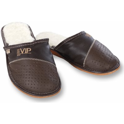Wooline Vip kožené pánské pantofle – Zboží Dáma