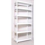 Biedrax Regál 45 x 90 x 240 cm 6 polic bílý – Sleviste.cz