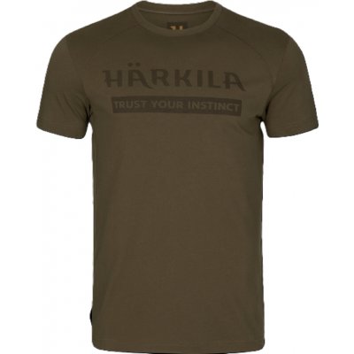 Tričko Härkila Seeland logo S/S pánské Willow green – Zboží Dáma