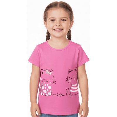 Dívčí tričko s kočkou Růžová – Hledejceny.cz