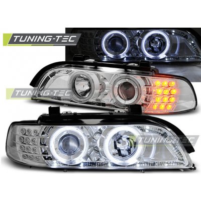 Tuning-Tec Přední čirá LED světla BMW 5 E39 (1995 - 2003) - chromované - Angel Eyes – Hledejceny.cz