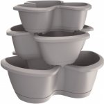 Prosperplast Květináč pyramidový na bylinky RESPANA 3 patra šedá (405U) – Sleviste.cz