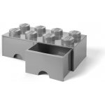 LEGO® úložný box 8 s šuplíkem 25 x 50 x 18 cm šedá – Hledejceny.cz