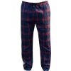 Pánské pyžamo Xcena pánské pyžamové kalhoty flanel modro červené