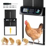 Sea&Mew Consulting GmbH Automatická dvířka do kurníku ručně ovládané nebo s LED displejem |VAYALT, Barvy a parametry Černá – Zboží Mobilmania