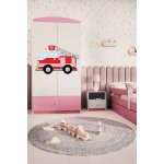 Kocot kids Babydreams 90 cm hasičské auto růžová – Zboží Dáma