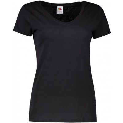 FRUIT OF THE LOOM LADY FIT V-NECK black