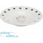 keramická miska-talířek pro krátkonosé kočky, bílá 0,2 l/15 cm – Zboží Mobilmania