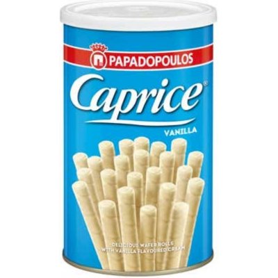 Papadopoulos Caprice plněné trubičky Vanilla 250 g – Zboží Dáma
