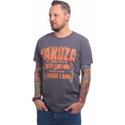 Yakuza Apologise Pánské tričko Tmavě šedé TSB23025EBO