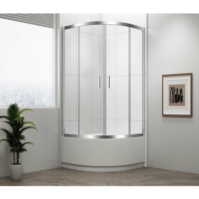 POLYSAN SELMA čtvrtkruhová sprchová zástěna 900x900x1650mm, čiré sklo MD2516 – Hledejceny.cz