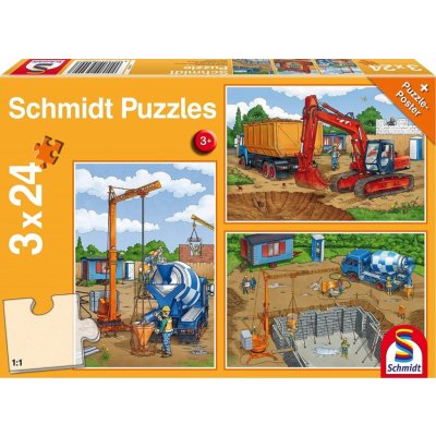 Schmidt Na staveništi 3 x 24 dílků – Zboží Mobilmania