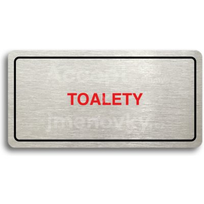 ACCEPT Piktogram TOALETY - stříbrná tabulka - barevný tisk – Zboží Mobilmania