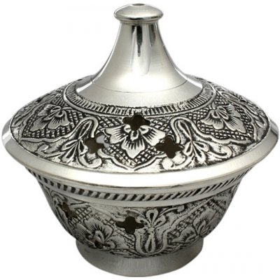 Orientální mosazná kadidelnice stříbrná – Zboží Dáma