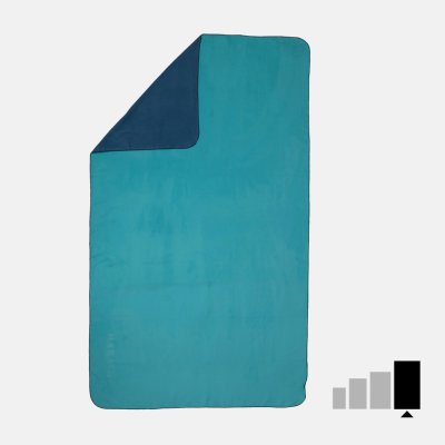 NABAIJI Ručník z mikrovlákna velikost XL 110 x 175 cm oboustranný modro zelený – Zboží Mobilmania