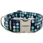 Mooria Obojek Cyan Dots S kovovou sponou – Hledejceny.cz
