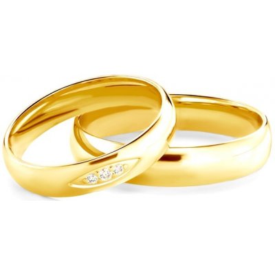 Savicki Snubní prsteny žluté zlato půlkulaté K36 12 13 4 Z