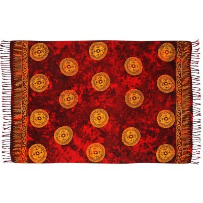 Sarong BOB Batik Mandala červeno-žlutý