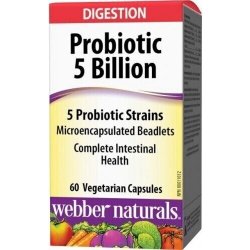 Webber Naturals Probiotic 5 Billion 5 Probiotic Strains 60 kapslí