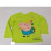 Dětské tričko chlapecké tričko dl. rukáv Peppa Pig zelené