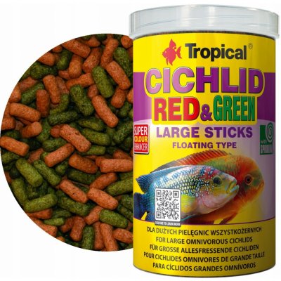 Tropical Cichlid Red & Green Large Sticks 1 l