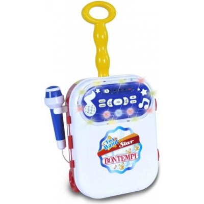 Bontempi karaoke vozík s MP3 nahrávání zvuku 10 melodií 9 písniček světelné efekty – Zboží Dáma