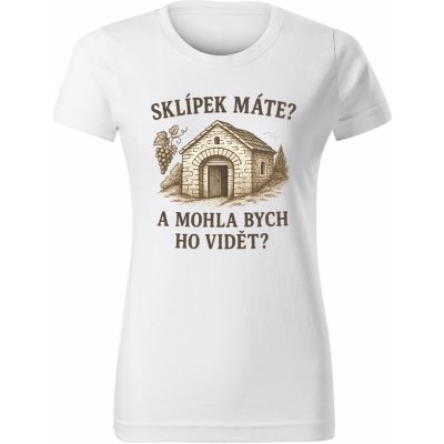 Grooters Dámské tričko pro milovníky vína Sklípek máte? – Zboží Dáma