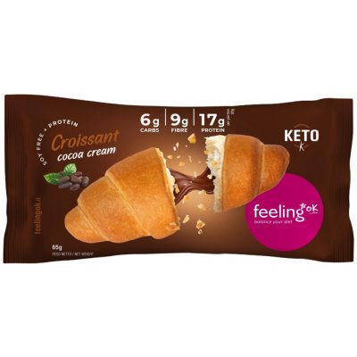 Feeling OK Proteinový croissant s kakaovou náplní 50 g – Hledejceny.cz