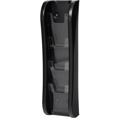 A-Z Reklama CZ Čtyřkapsa na letáky 4xDL nad sebou na zeď - Černá – Zboží Živě