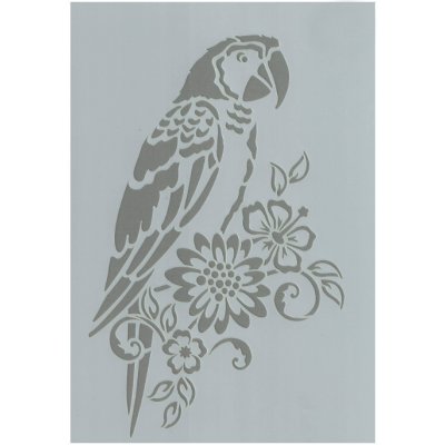 EFCO Plastová šablona A4 papoušek a květiny – Zbozi.Blesk.cz