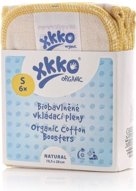 XKKO Kikko Organic Vkládací pleny Twill Natural S 6 ks